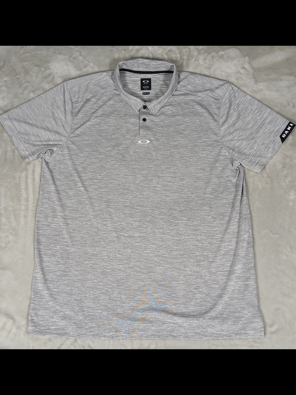 Oakley Performance Polo 3XL Men's Regular Fit Striped Gray